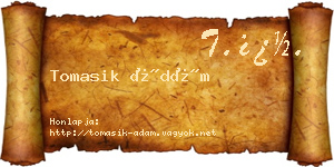 Tomasik Ádám névjegykártya